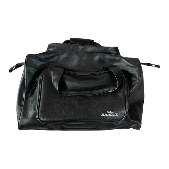 Ron Brugal Vintage Duffel Bag Black Sport Gym Bag Carry On Bag Shoulder Bag - Picture 2 of 6